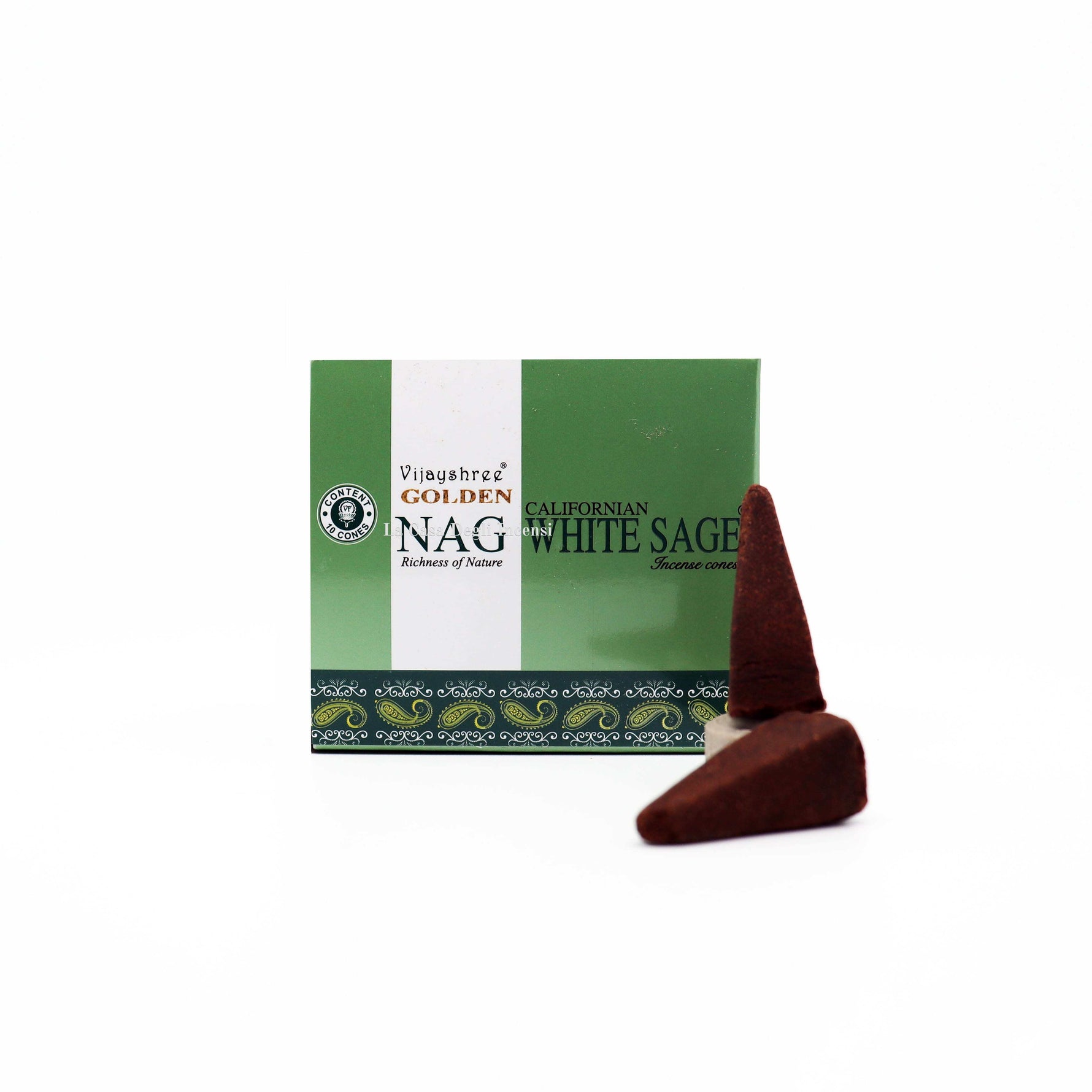 Salvia Bianca - Coni di Incenso - Vijayshree Golden Nag - 10pz (27396559)