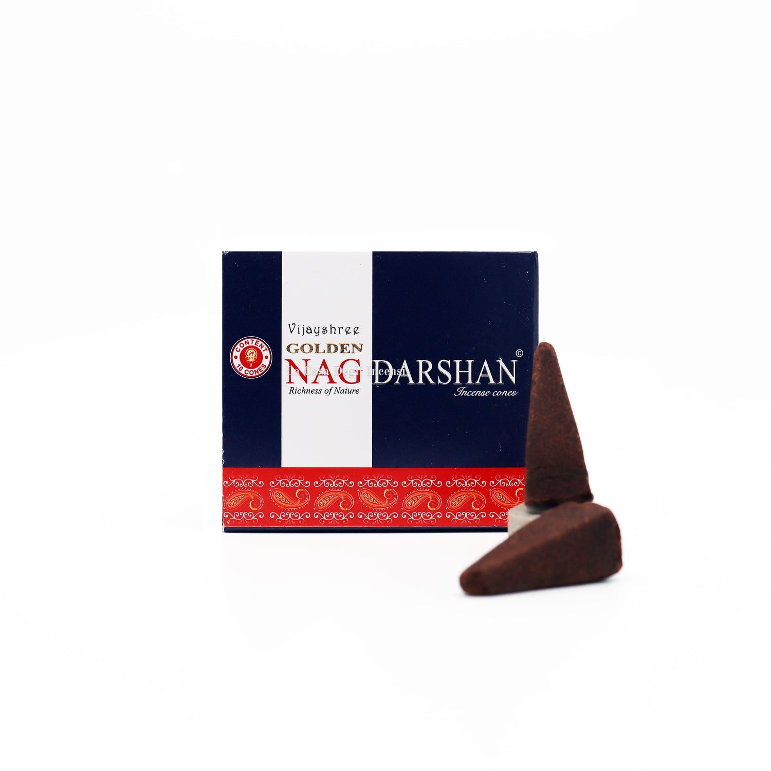 Darshan - Coni di Incenso - Vijayshree Golden Nag - 10pz
