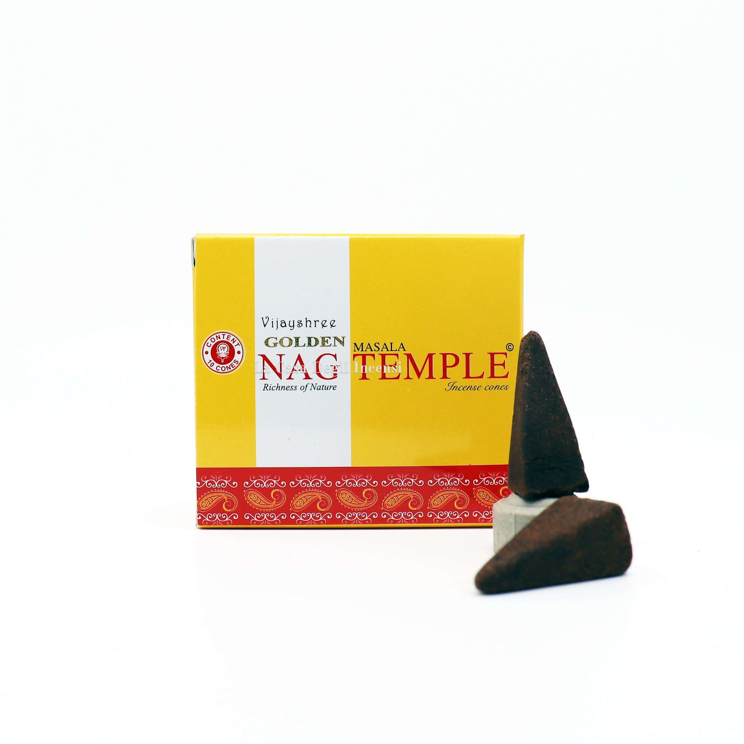 Temple - Coni di Incenso - Vijayshree Golden Nag - 10pz