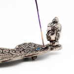 Porta incenso in metallo - Buddha - immagine