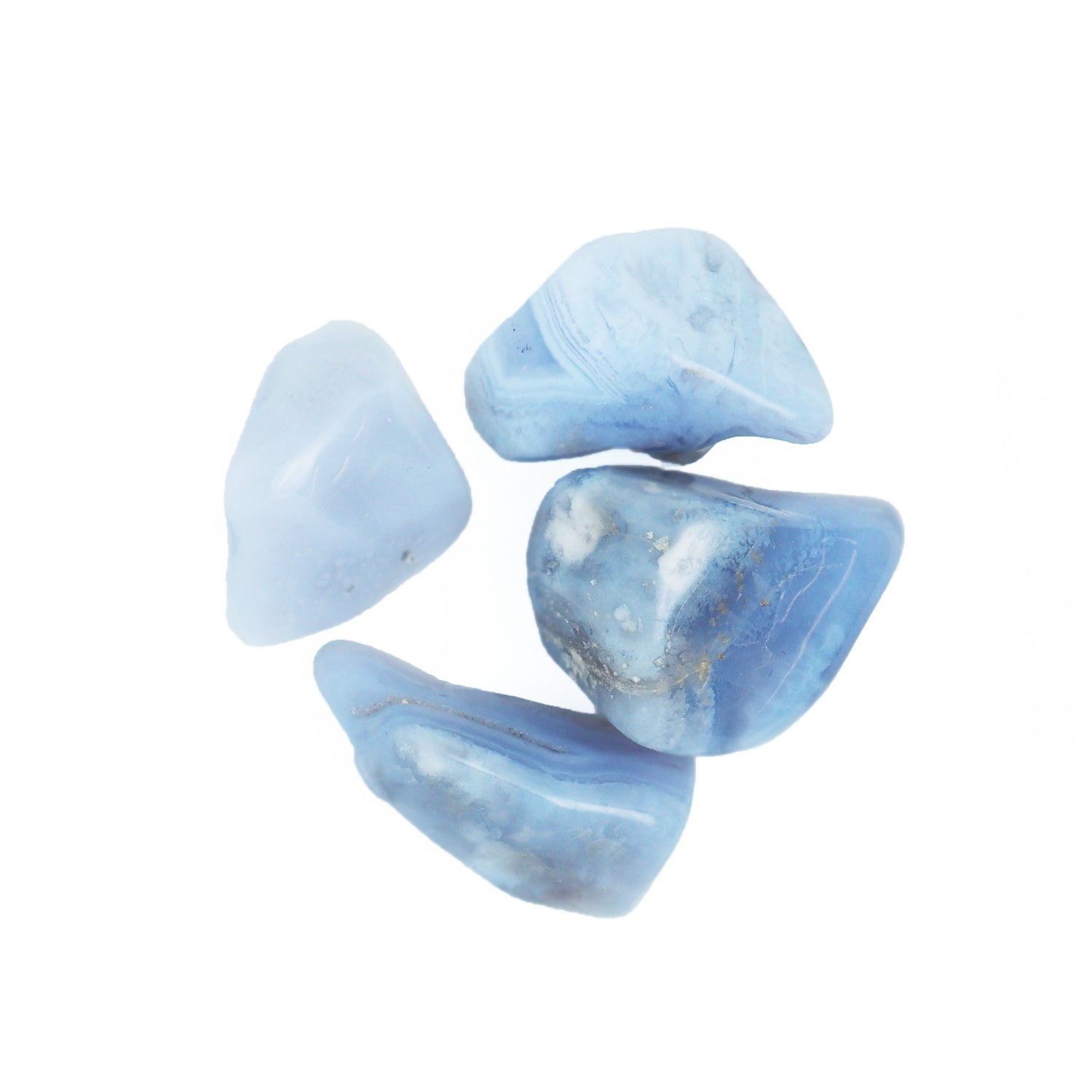 Calcedonio blu Burattato