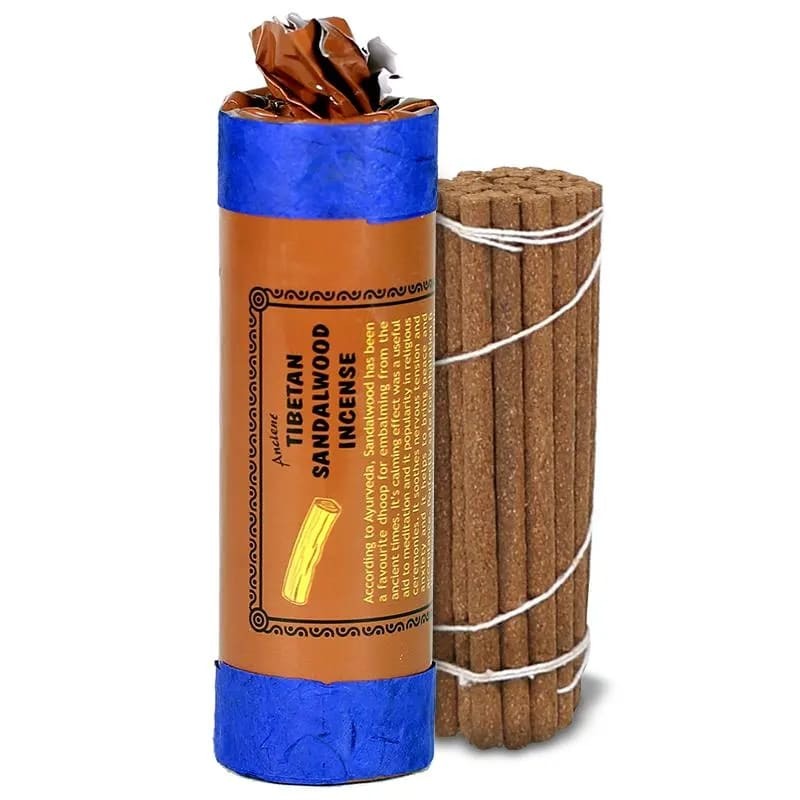 Legno di Sandalo - 30 Bastoncini di incenso Tibetano Premium - 35g