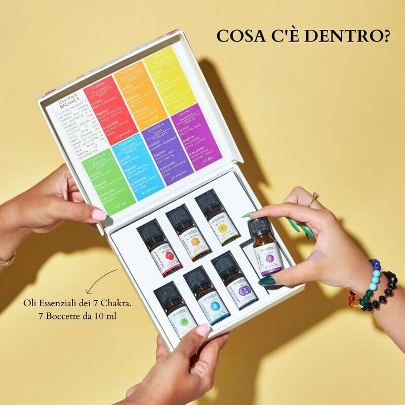 Sette Chakra - Set di 7 Oli essenziali - Aromafume - 70ml - immagine