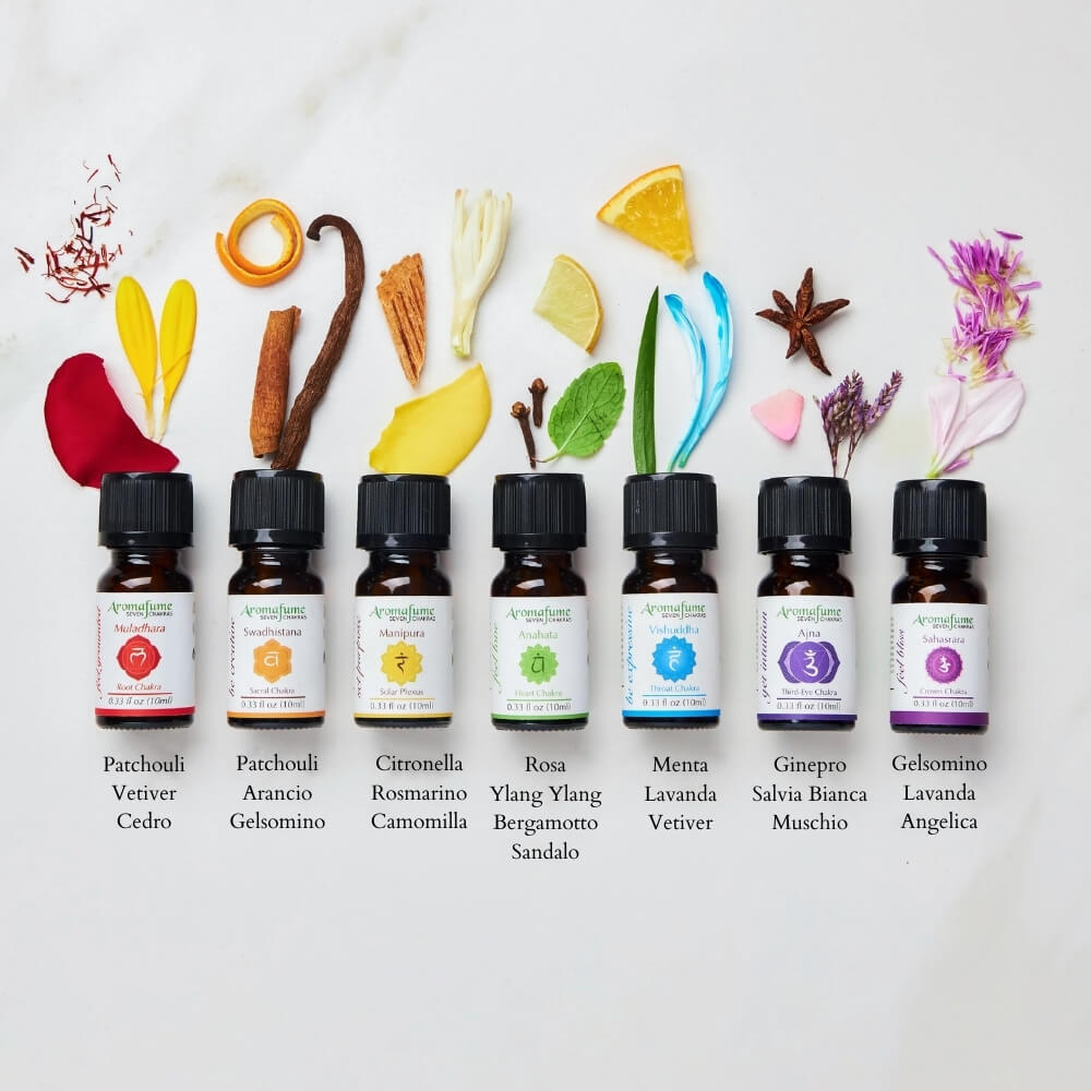 Sette Chakra - Set di 7 Oli essenziali - Aromafume