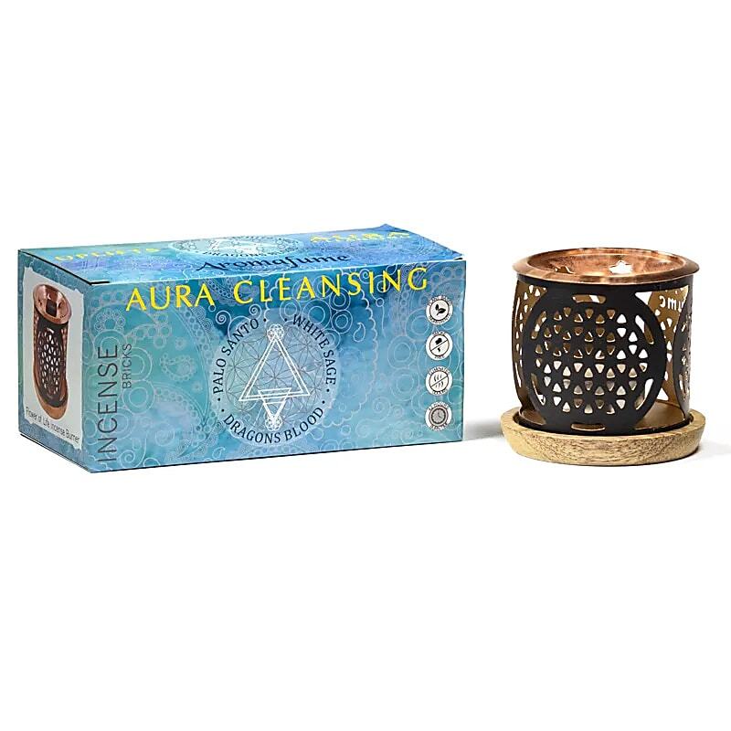 Pulizia dell' Aura - Set Mattoncini di incenso - Aromafume - 12 Mattoncini e Bruciatore incluso