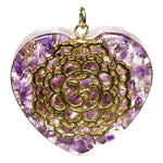 Ciondolo in Orgonite settimo Chakra - Cuore