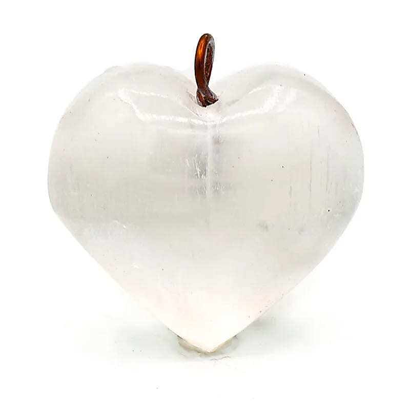 Ciondolo in Selenite - Cuore