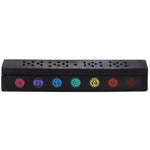 Scatola Portaincenso Nera - 7 Chakra