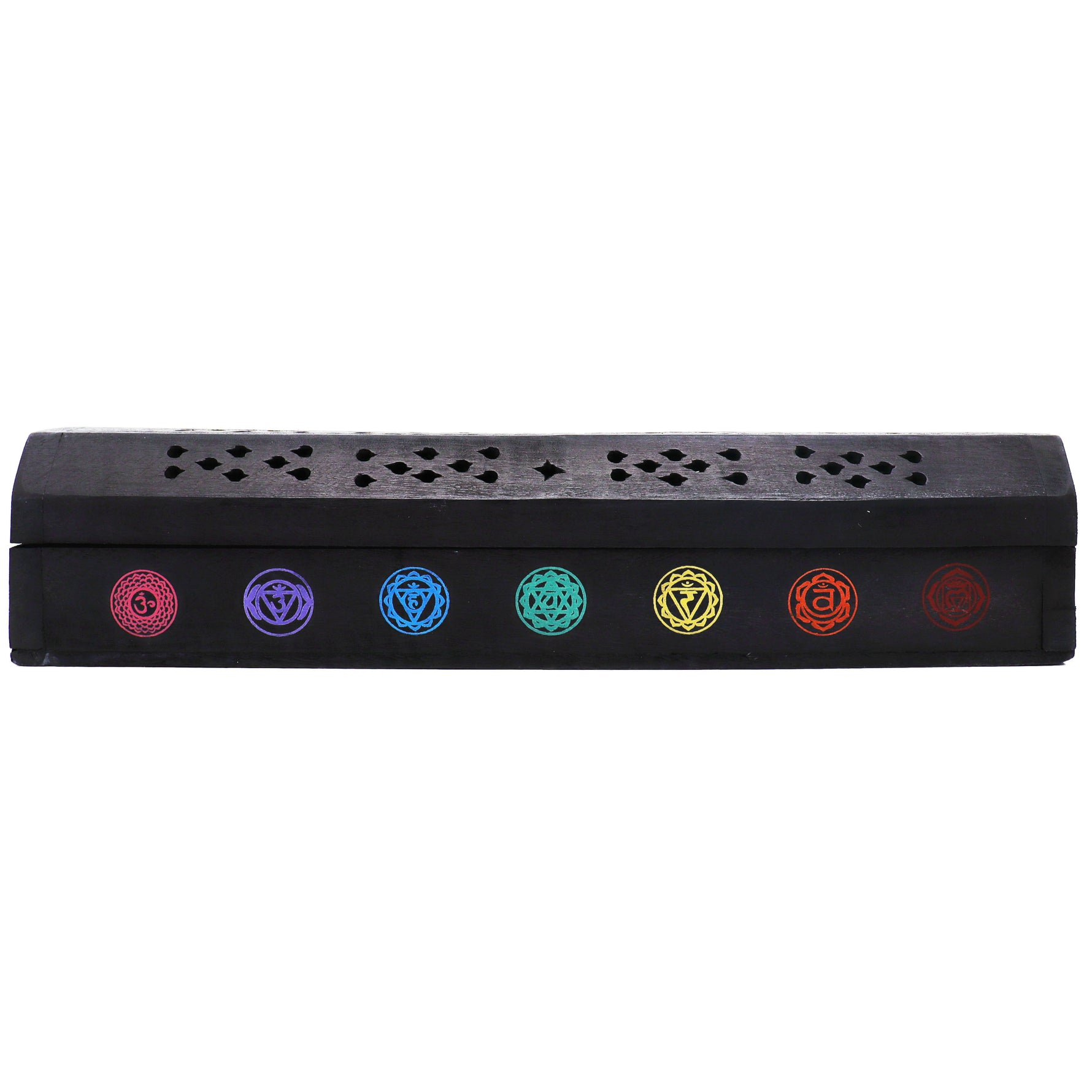 Scatola Portaincenso Nera - 7 Chakra