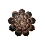 Portaincenso in metallo Fiore di loto