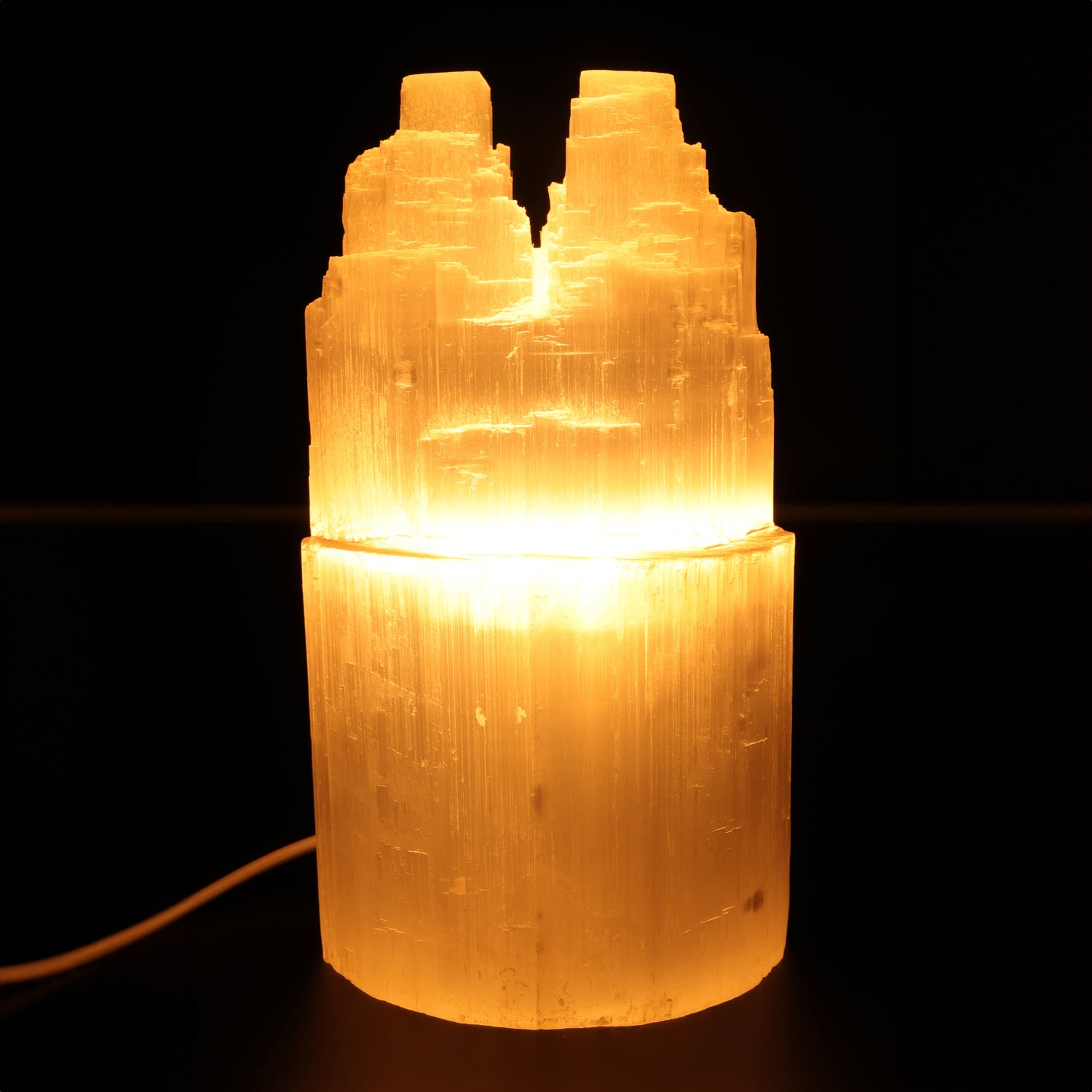 Lampada di Selenite Doppia Montagna - 20cm