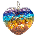 Ciondolo in Orgonite dei 7 Chakra - Cuore