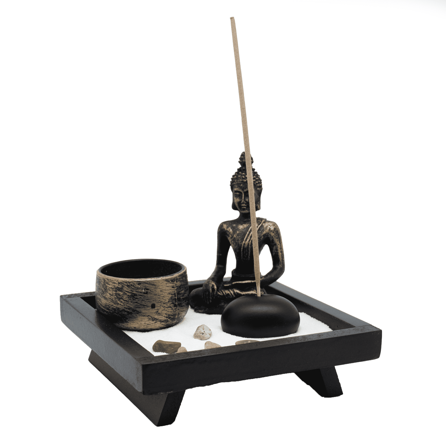 Giardino Zen con Buddha e Portacandele - 13cm