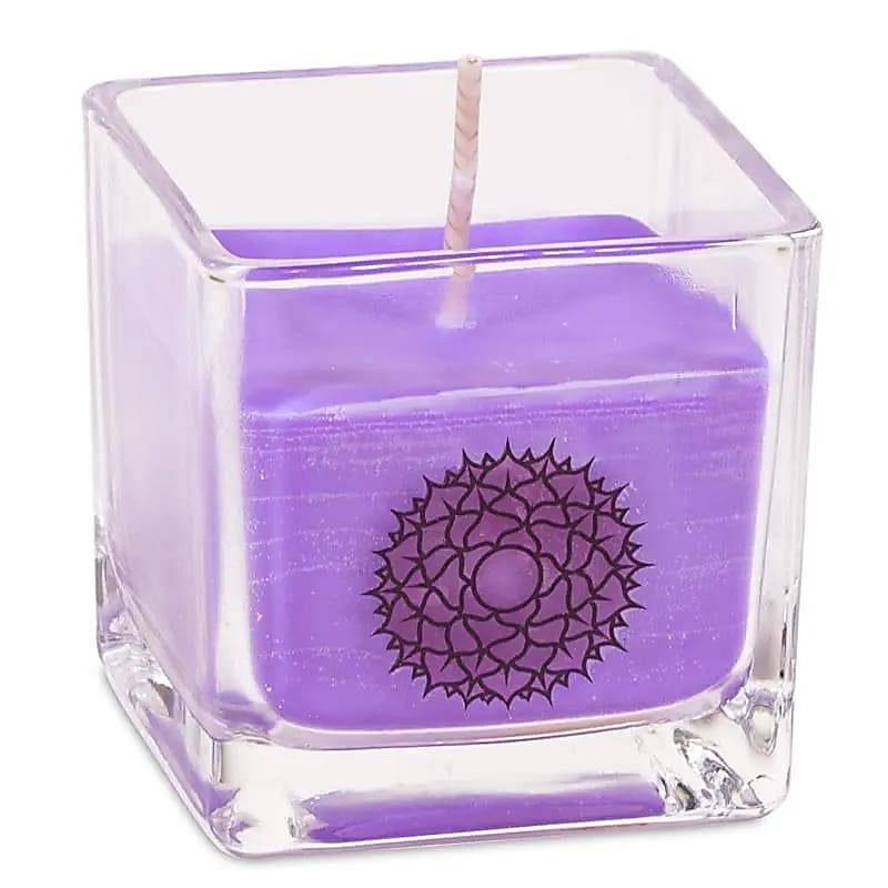 Candela Profumata in Cera di Colza Naturale - Migliora il 7° Chakra