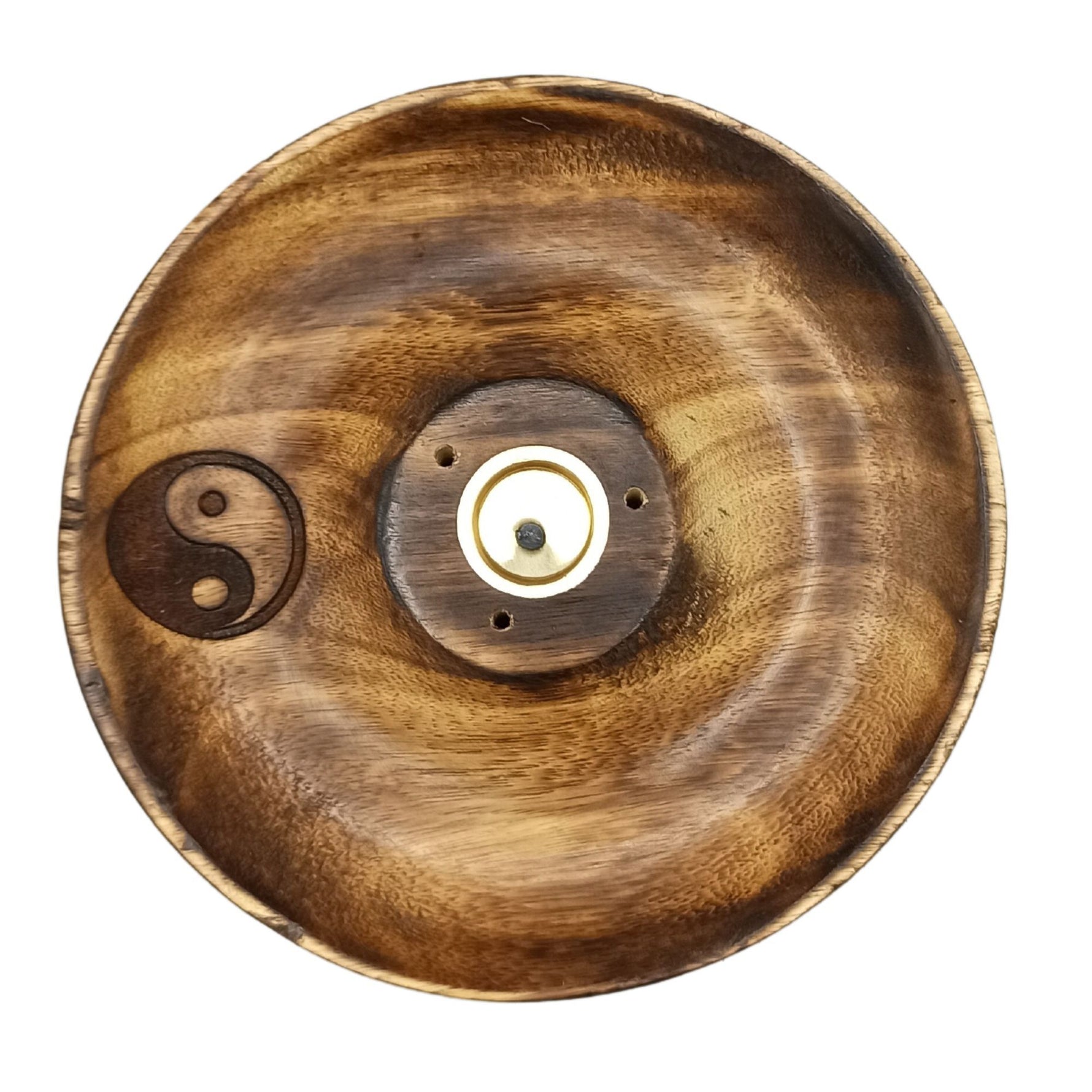 Porta incenso per bastoncini e coni - Ying Yang