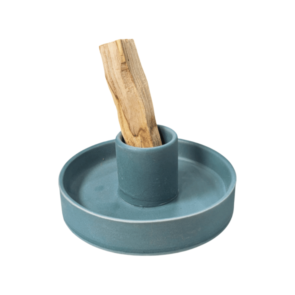 Porta Palo Santo in ceramica - Turchese