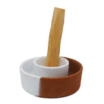 Porta Palo Santo in Terracotta - Marrone e Bianco