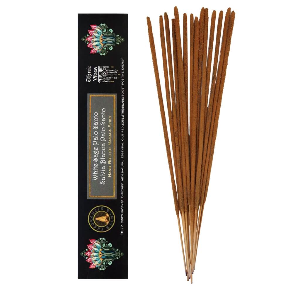 Palo Santo e Salvia Bianca -- Bastoncini di Incenso - Ethnic Vibes - 15g