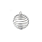Gabbietta Porta Pietra in Metallo Rodiato Argento – Spirale Apribile