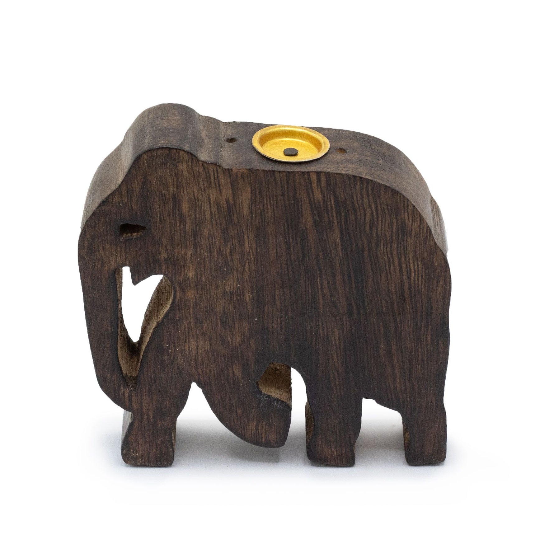 Porta incensi in legno a forma di Elefante