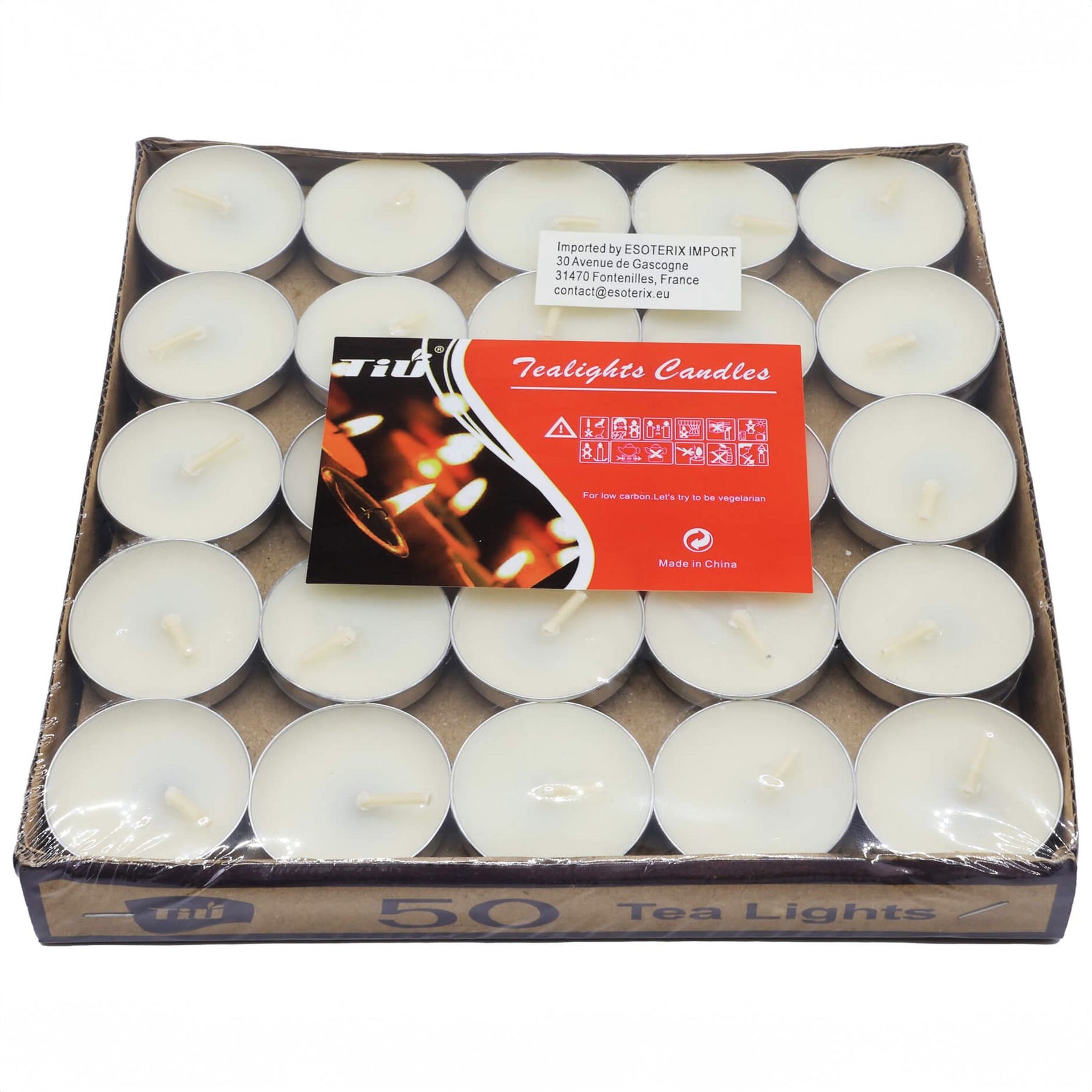 50 Lumini in Cera Vegetale - Tealights