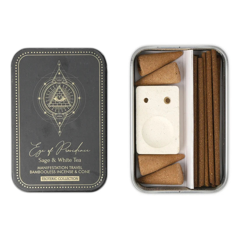 Salvia e Tè bianco - Coni e Bastoncini di incenso - Pure Works Esoteric Collection - Con portaincenso