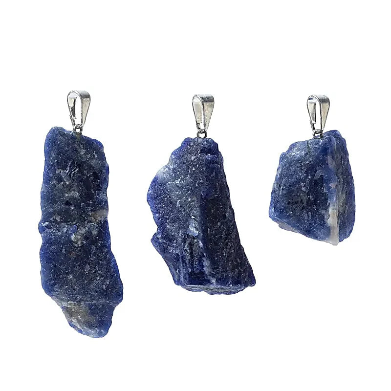 Natural Raw Sodalite Pendant - 2 cm