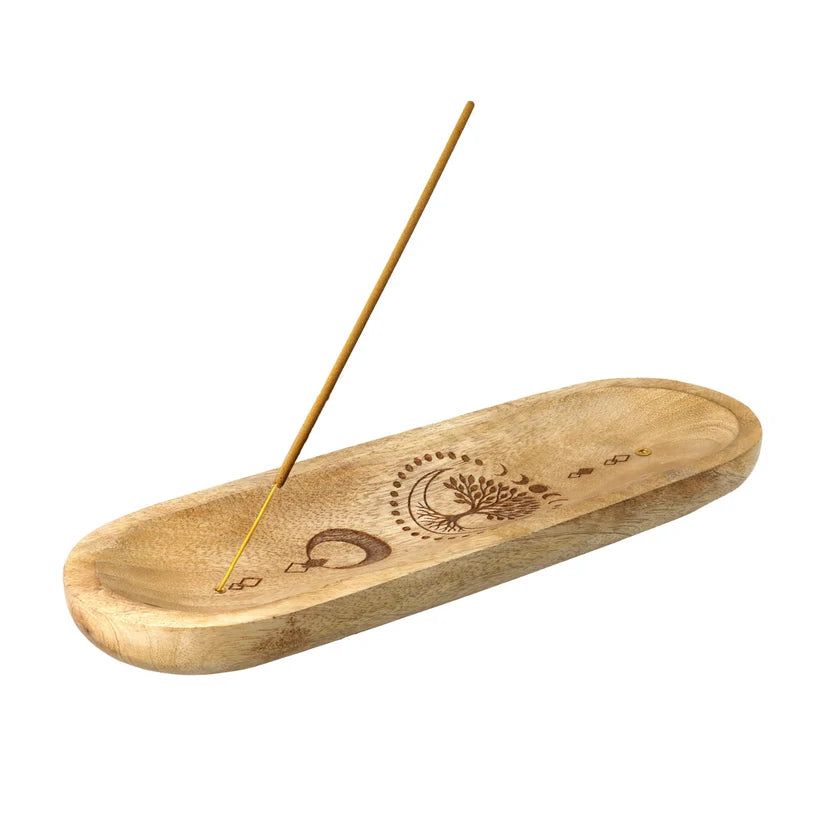 Portaincenso in legno di mango - Albero della Vita