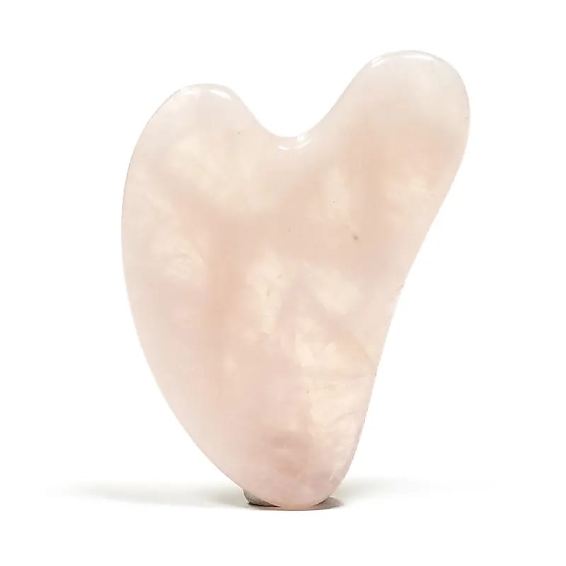 Pietra da Massaggio Gua Sha – Quarzo Rosa - 8cm