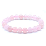 Bracciale in Quarzo Rosa in 8mm