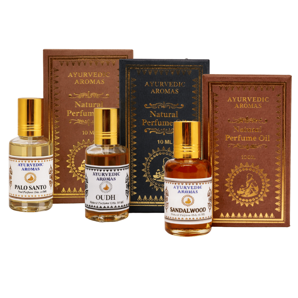 Bundle Legni Sacri e Centratura - Profumi Corpo Roll-On – Ayurvedic Aromas - 3x10ml