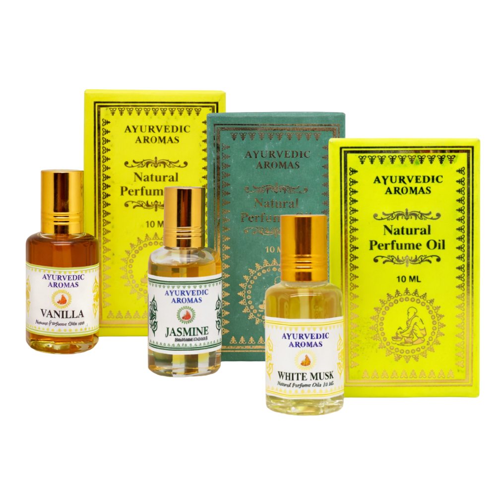 Bundle Floreale Morbido e Comfort - Profumi Corpo Roll-On – Ayurvedic Aromas - 3x10ml