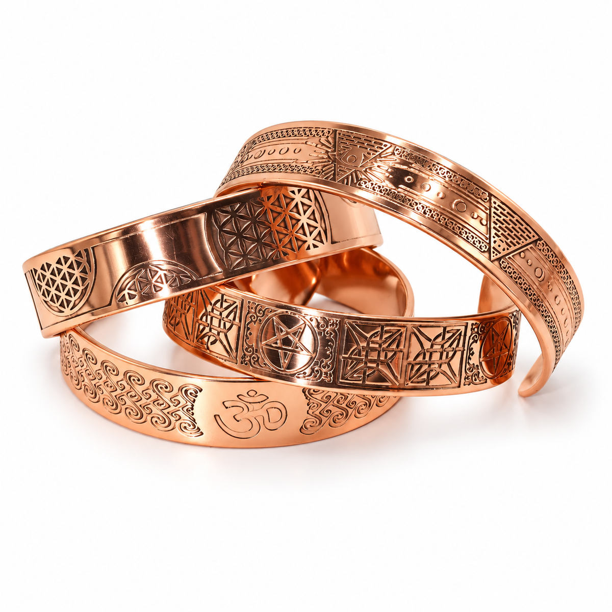 Bracciale in Rame Massiccio con Affermazione Positiva – Regolabile