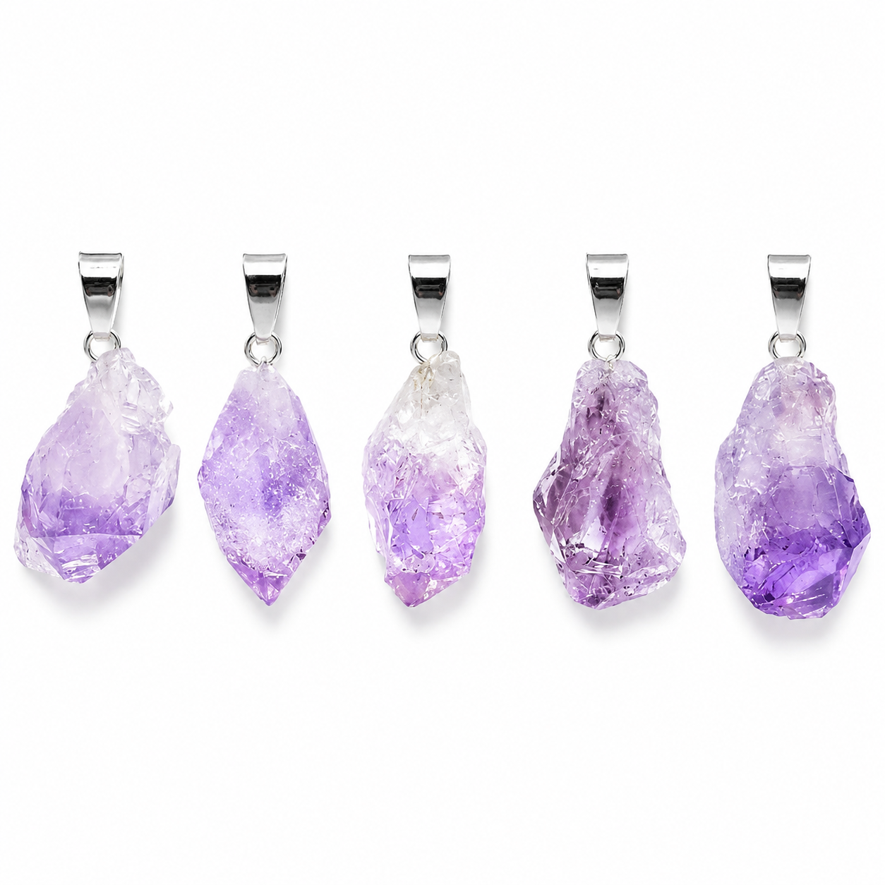 Natural Raw Amethyst Pendant - 2 cm