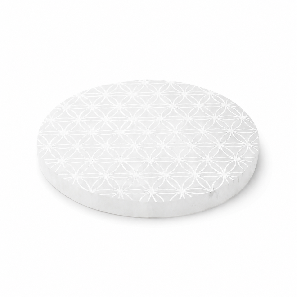 Piastra di Ricarica Fiore della Vita in Selenite