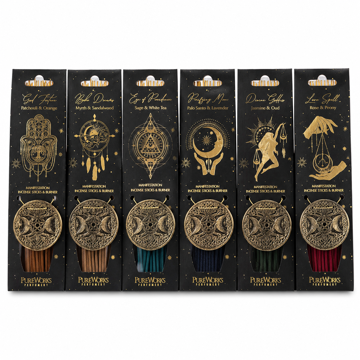 Bundle Esoteric Collection – 6 Incensi con Portaincenso | Collezione Completa Manifestation