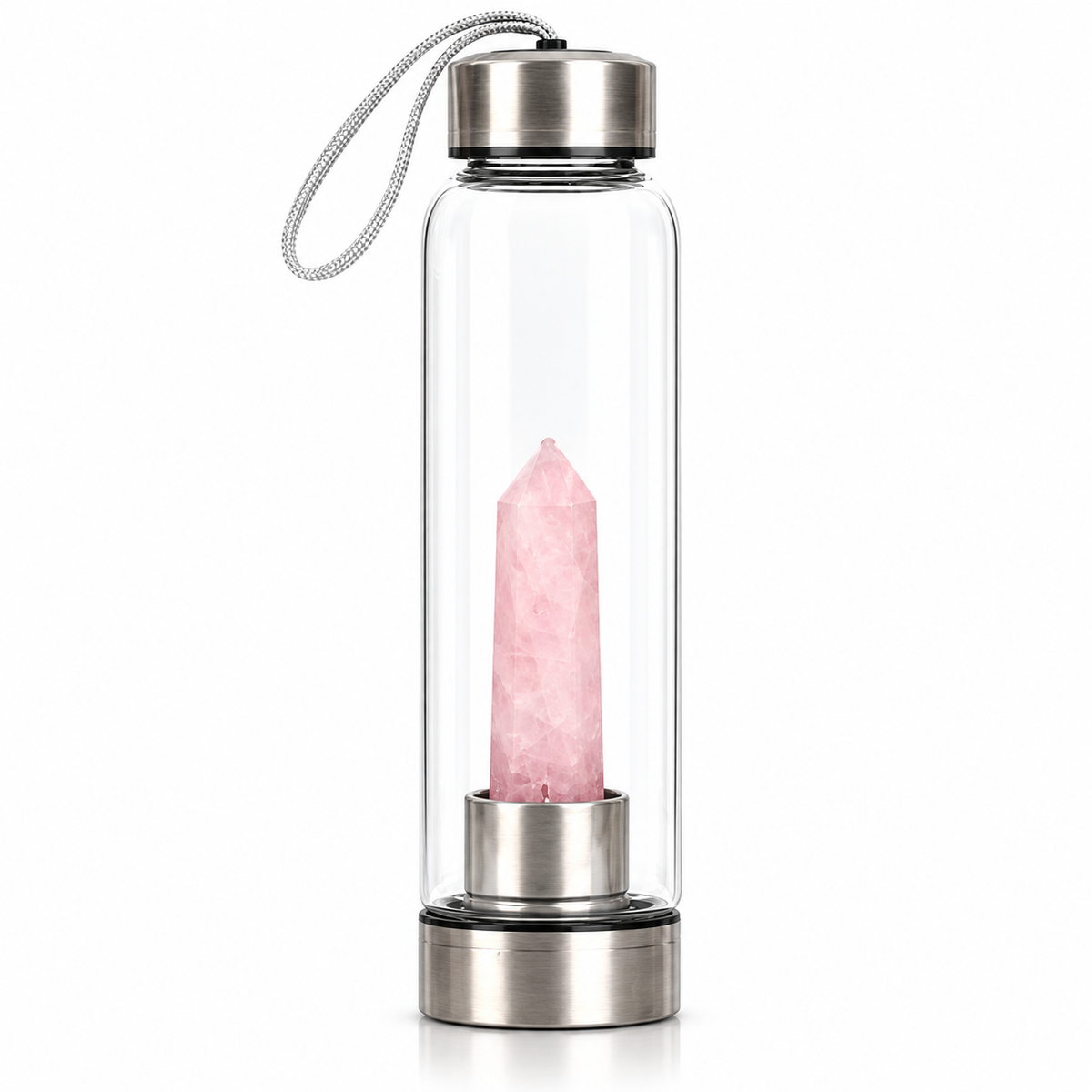 Bottiglia Tadasana 500 ml con Quarzo Rosa