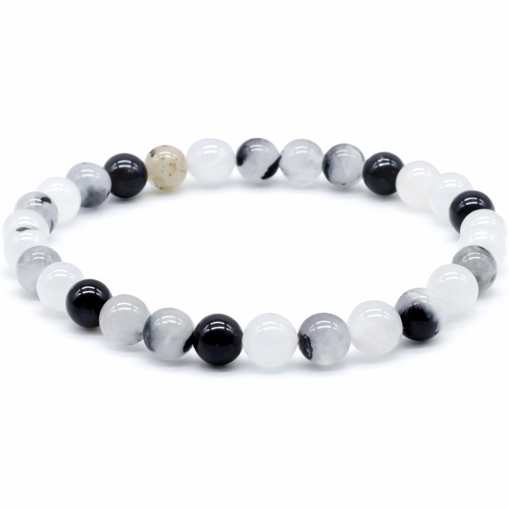 Bracciale in Quarzo Tormalinato - 6mm