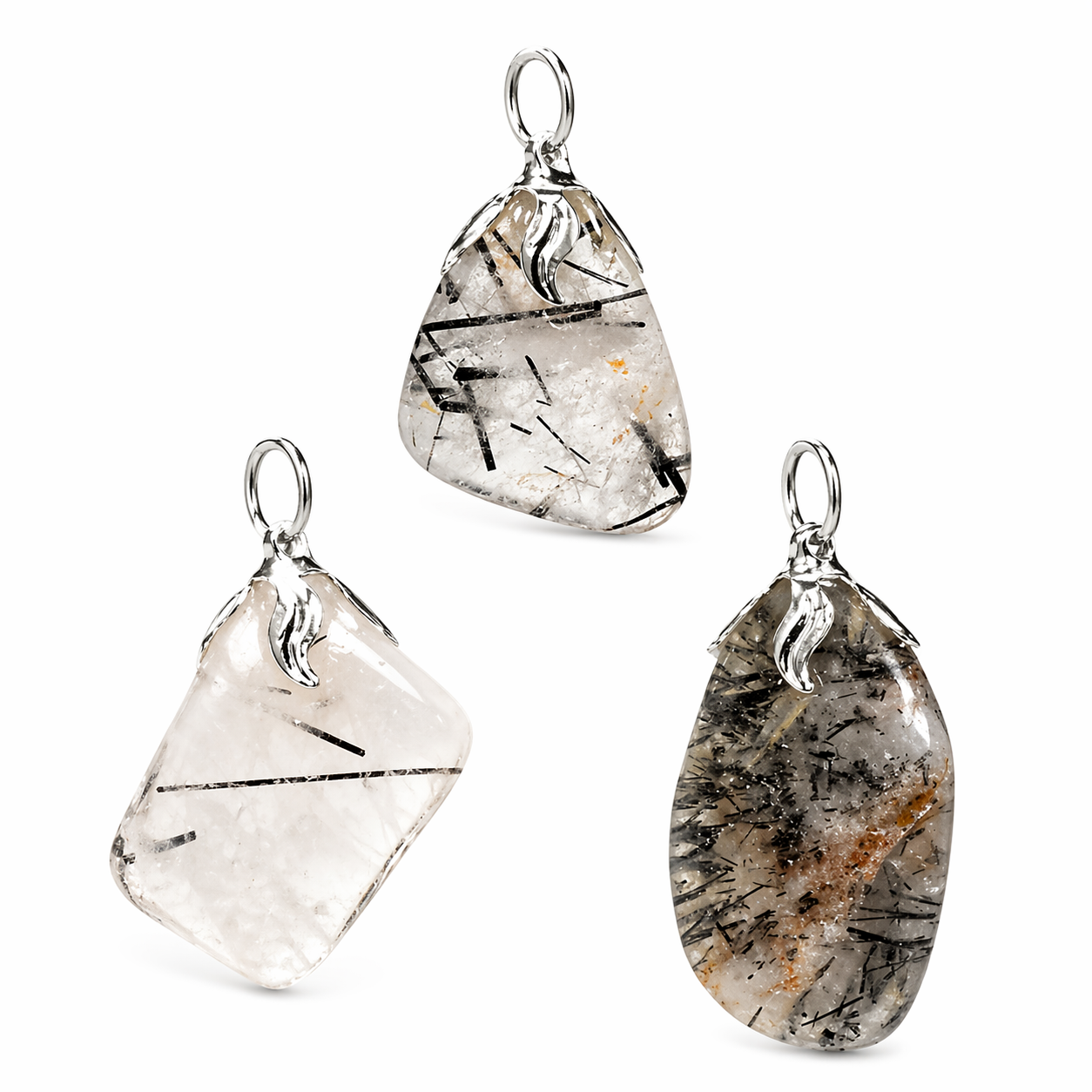 Ciondolo Quarzo Tormalinato