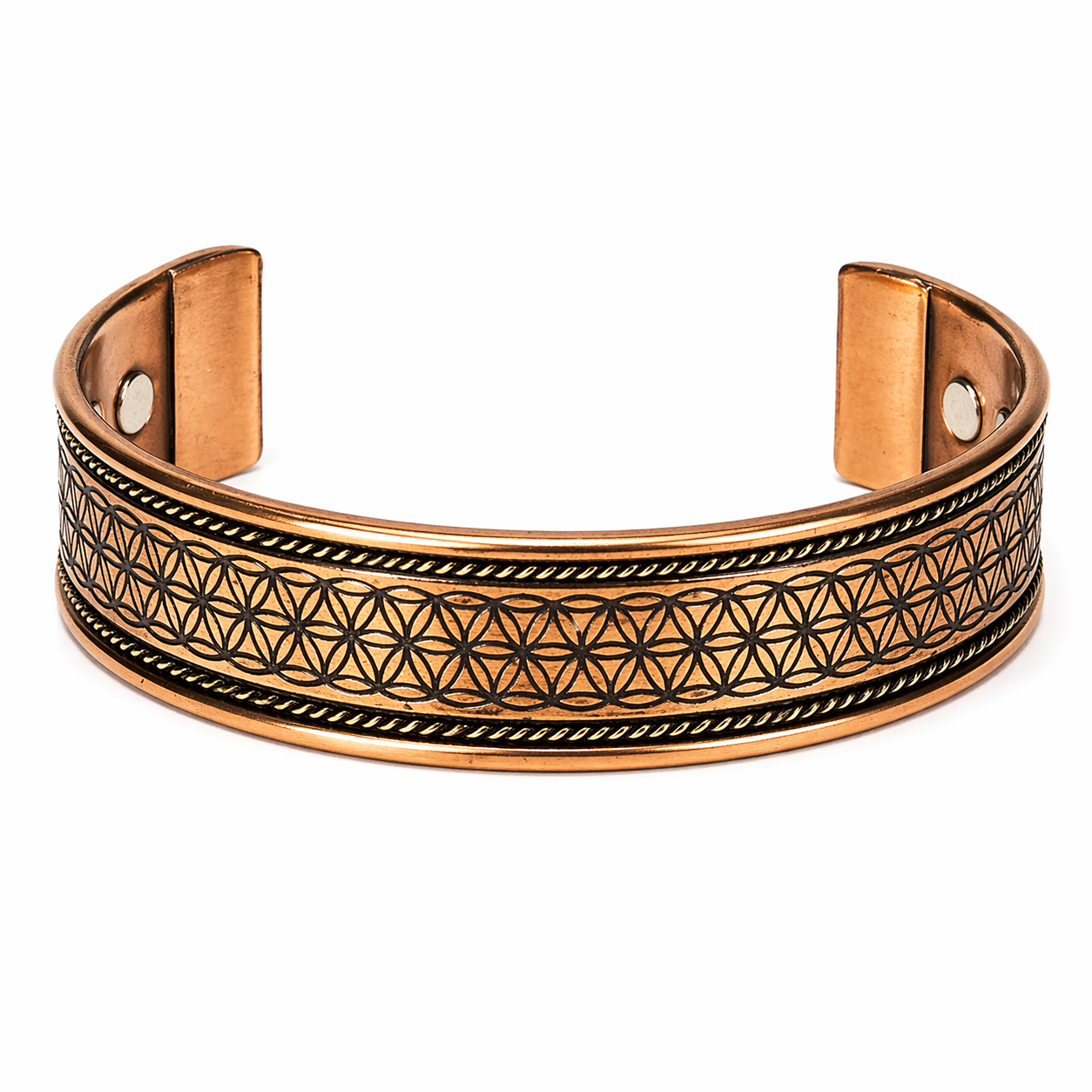 Bracciale Magnetico in Rame Fiore della Vita – Armonia ed Energia