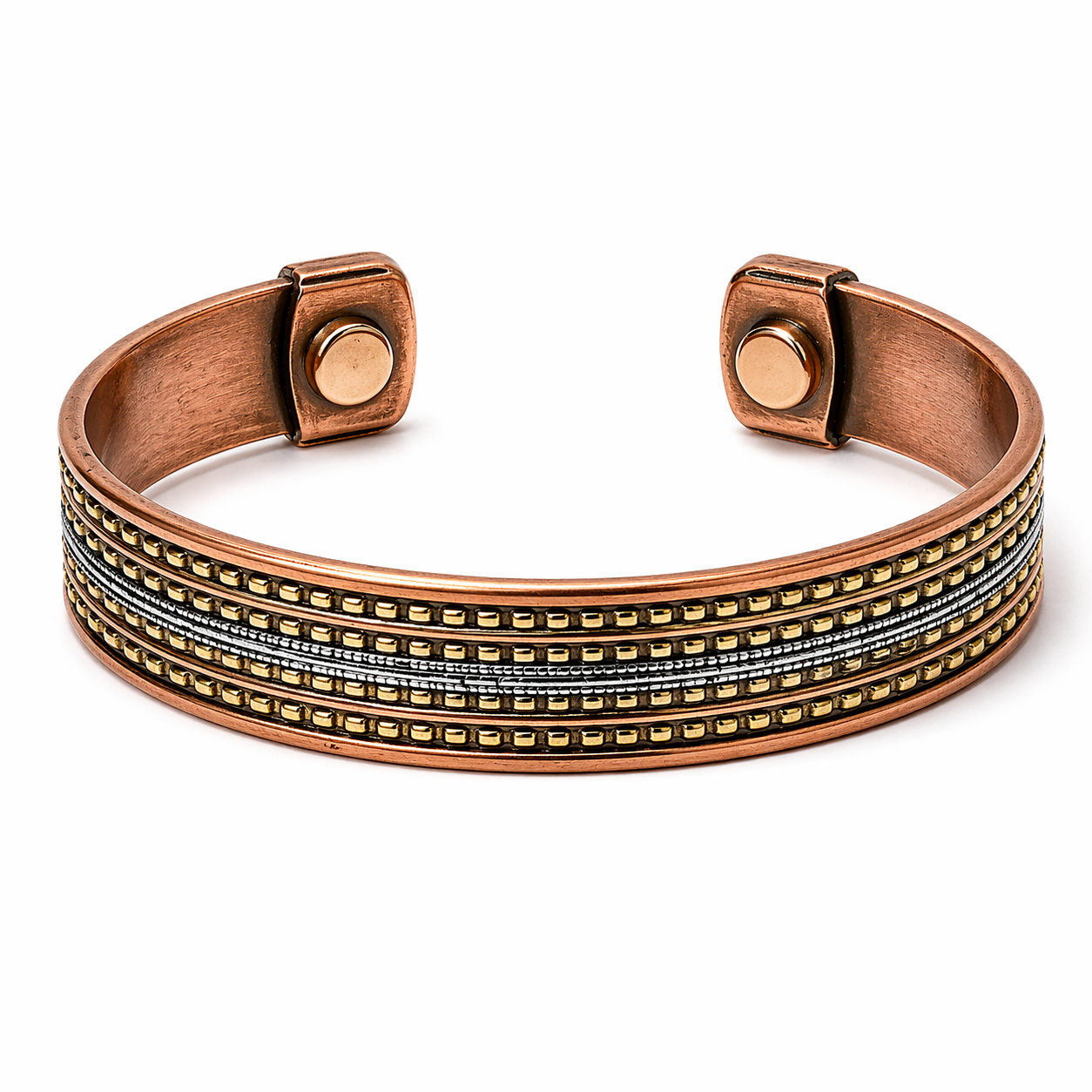Bracciale Magnetico in Rame con Banda – Regolabile con Magneti