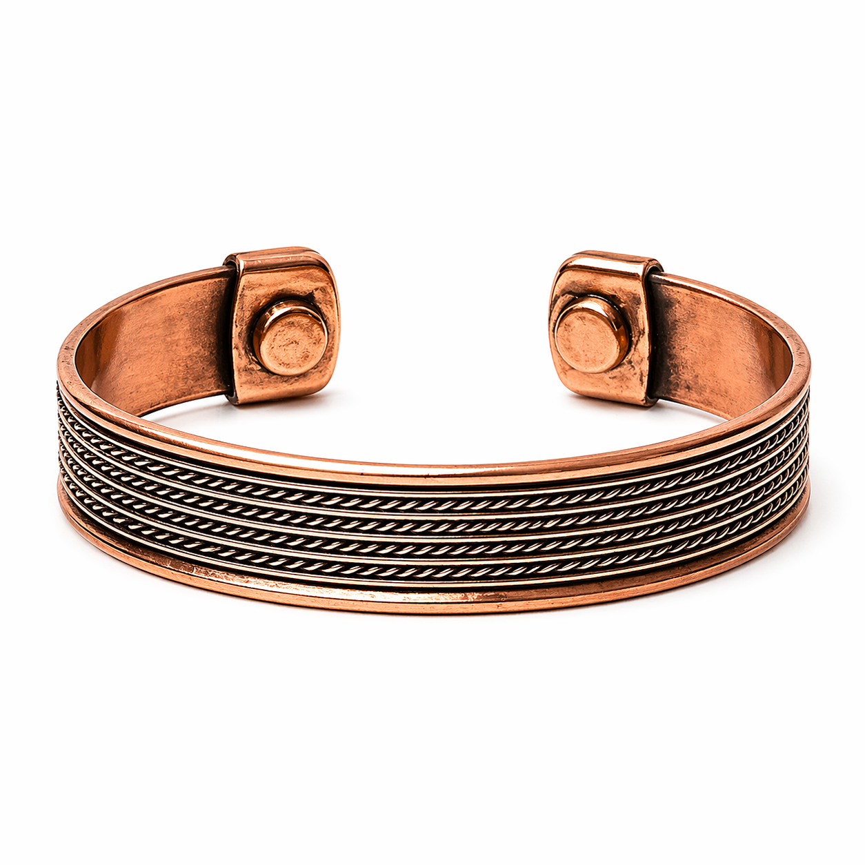 Bracciale Magnetico in Rame – 4 Fili con Magneti - Regolabile