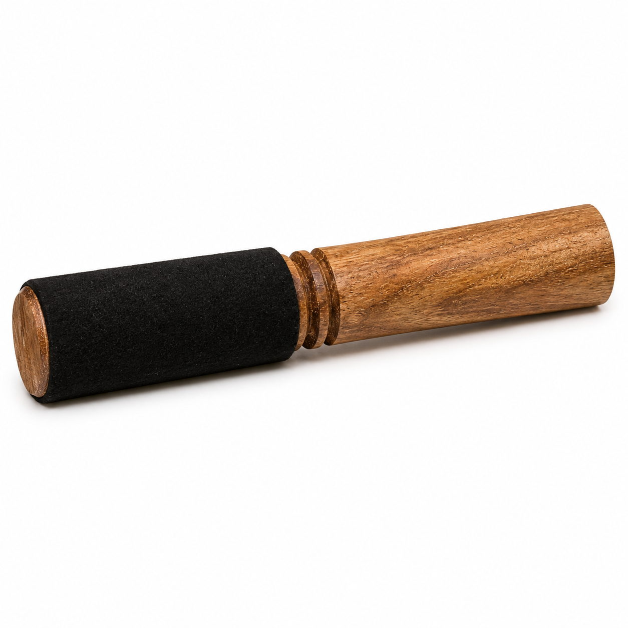 Batacchio in Legno con Camoscio Nero per Campane Tibetane - 19cm