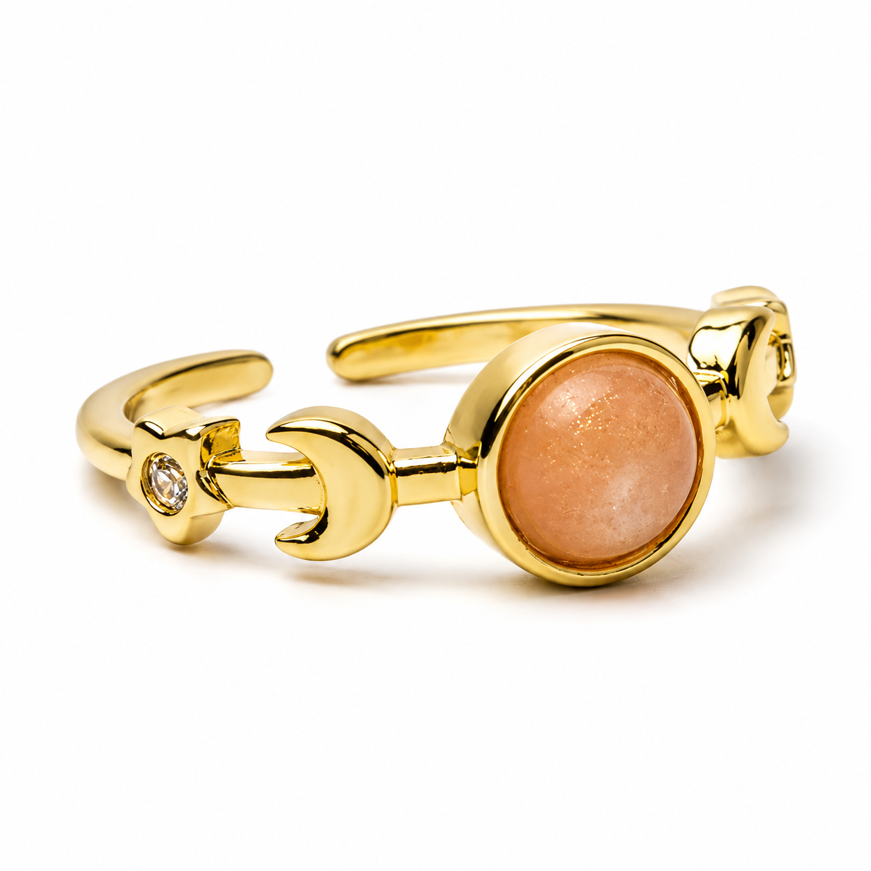 Anello Fasi Lunari con Pietra del Sole