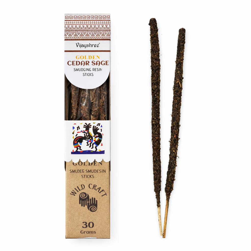 Salvia cedro - Bastoncini di Incenso Smudge - Vijayshree Golden - 30g