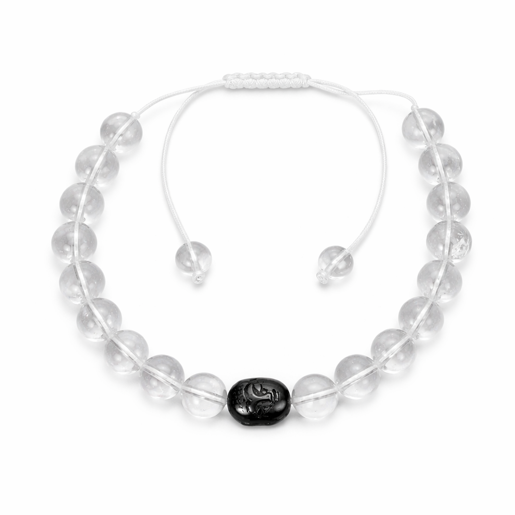 Bracciale regolabile in Cristallo di Rocca