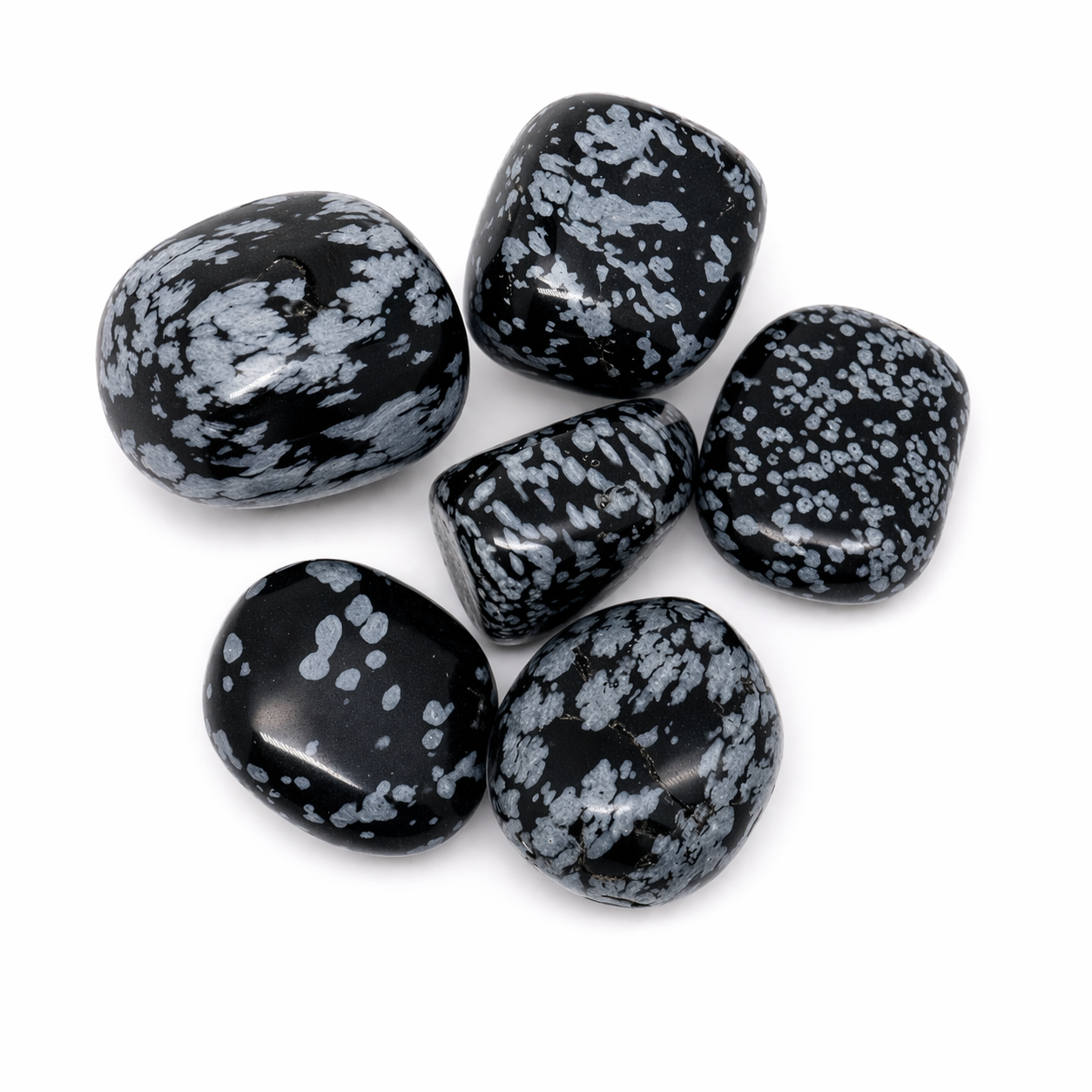 Ossidiana Fiocco di Neve Burattata