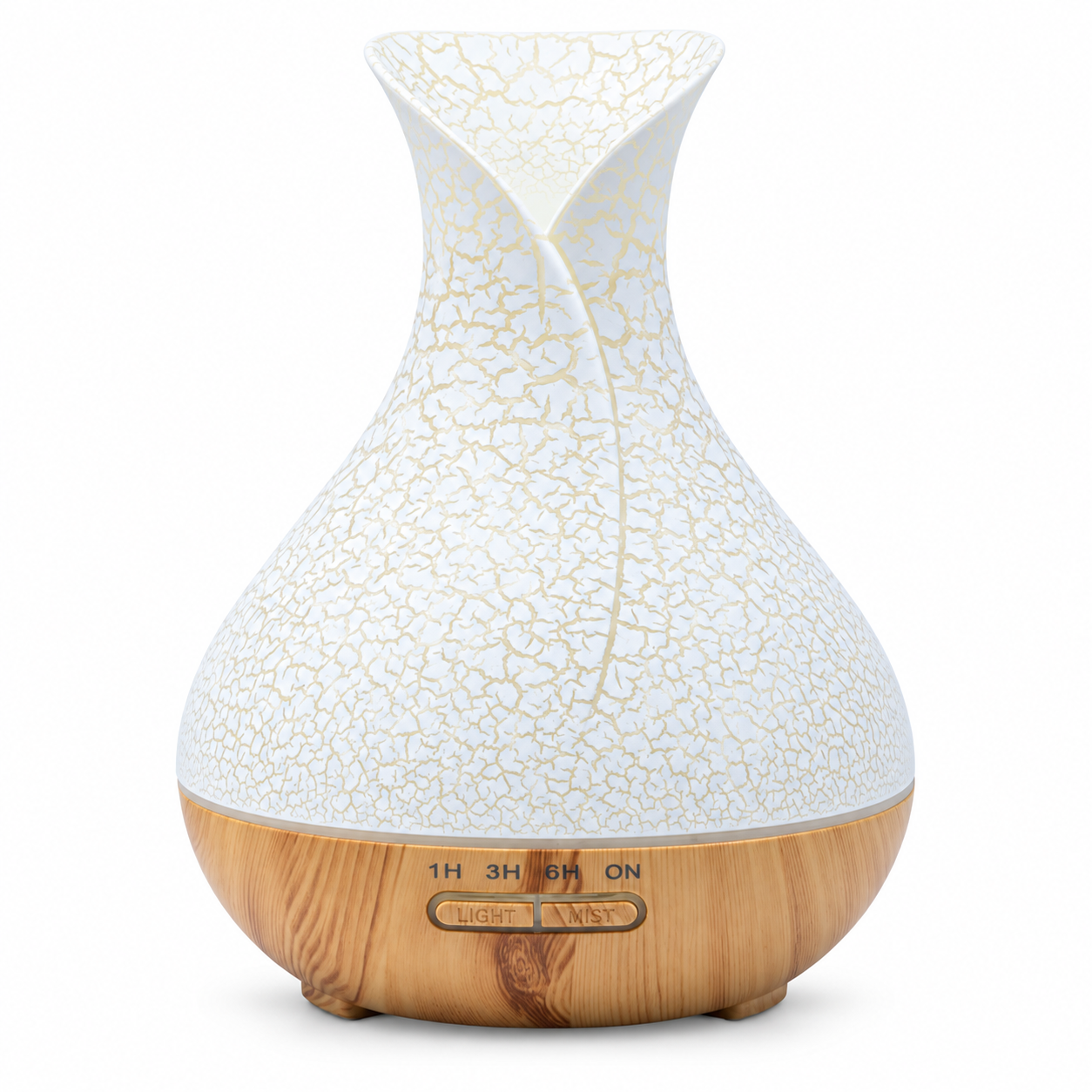 Diffusore Oli Essenziali Vaso Craquelato 23 cm – LED USB 500 ml