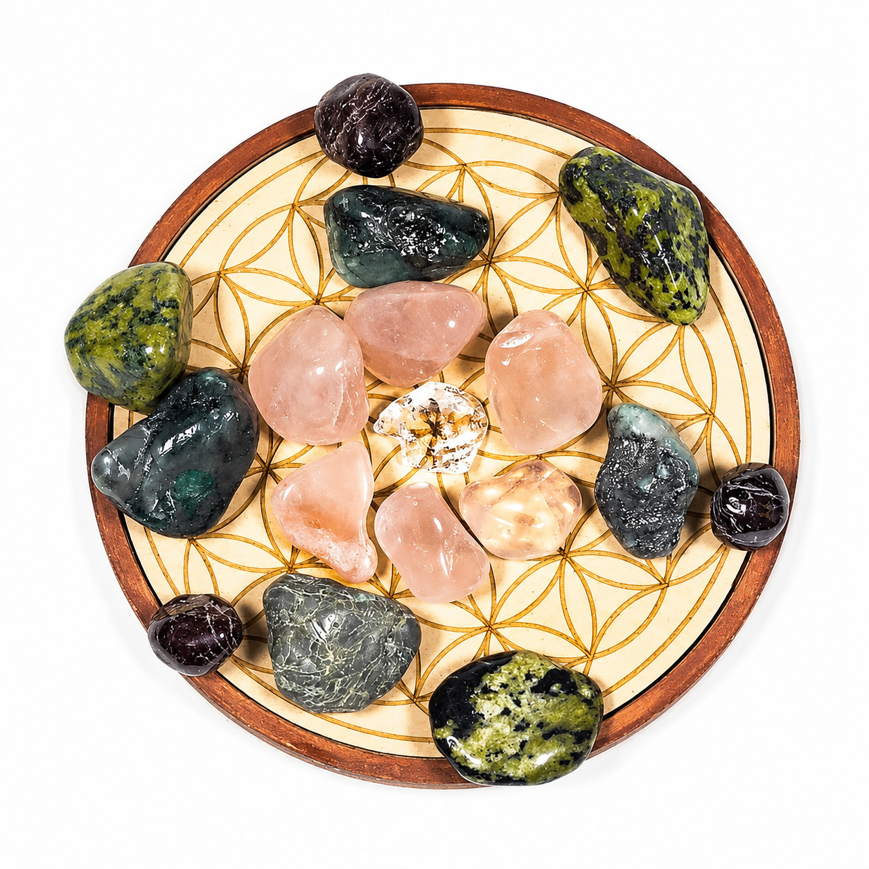 Griglia di Cristallo con Fiore della Vita 15,5 cm - Amore