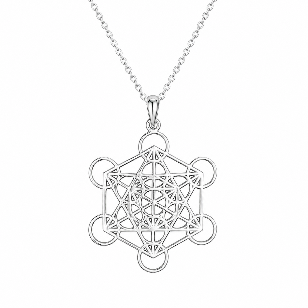 Collana Metatron in Acciaio Inox – Geometria Sacra Minimal